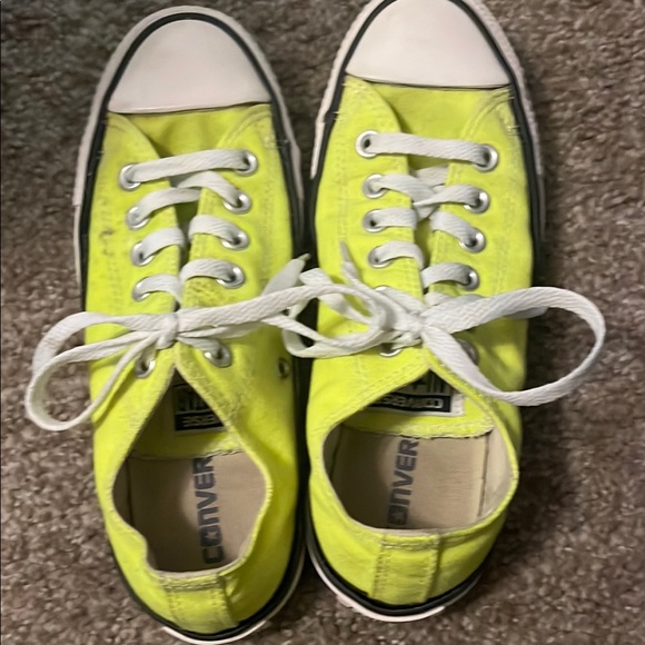 Converse Neon Yellow Low-Top Sneakers - Picture 1 of 10